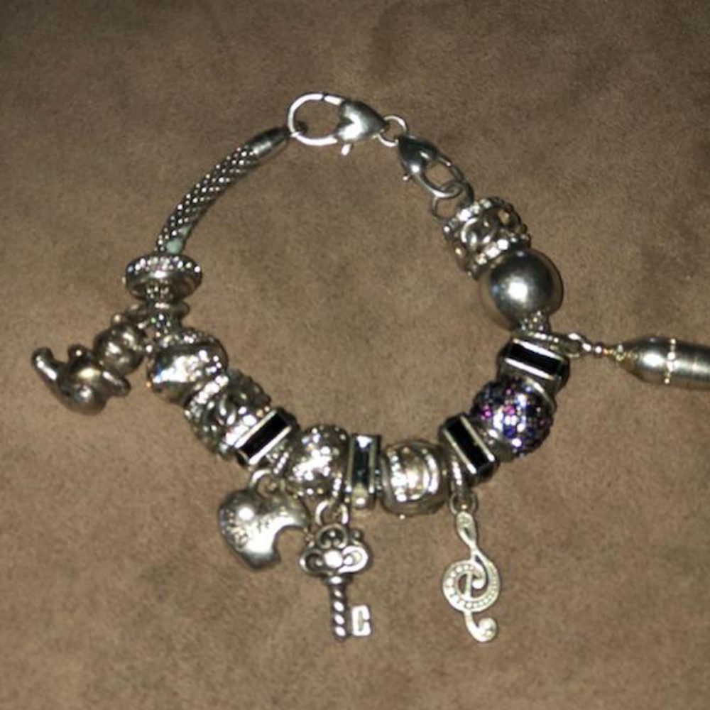 a charm bracelet from Brighton Jewelry